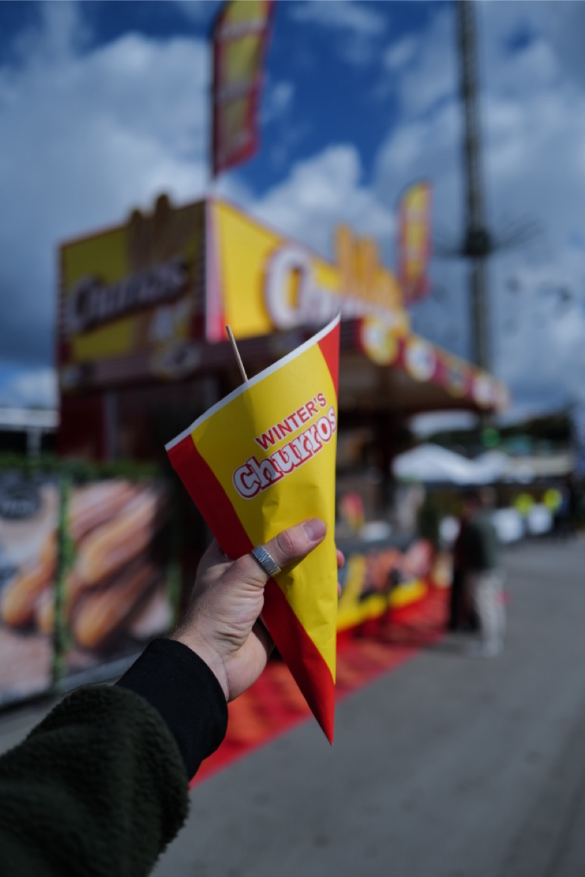 Churros-Tüte vor dem Stand